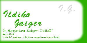 ildiko gaiger business card